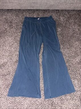 Urban Outfitters Navy Blue Boot‑Cut Pull‑On Pants